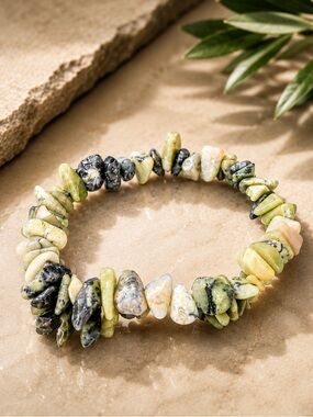 Stone Beaded Stretch Bracelet